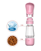 2-in-1 Portable Dog Water Bottle & Food Container